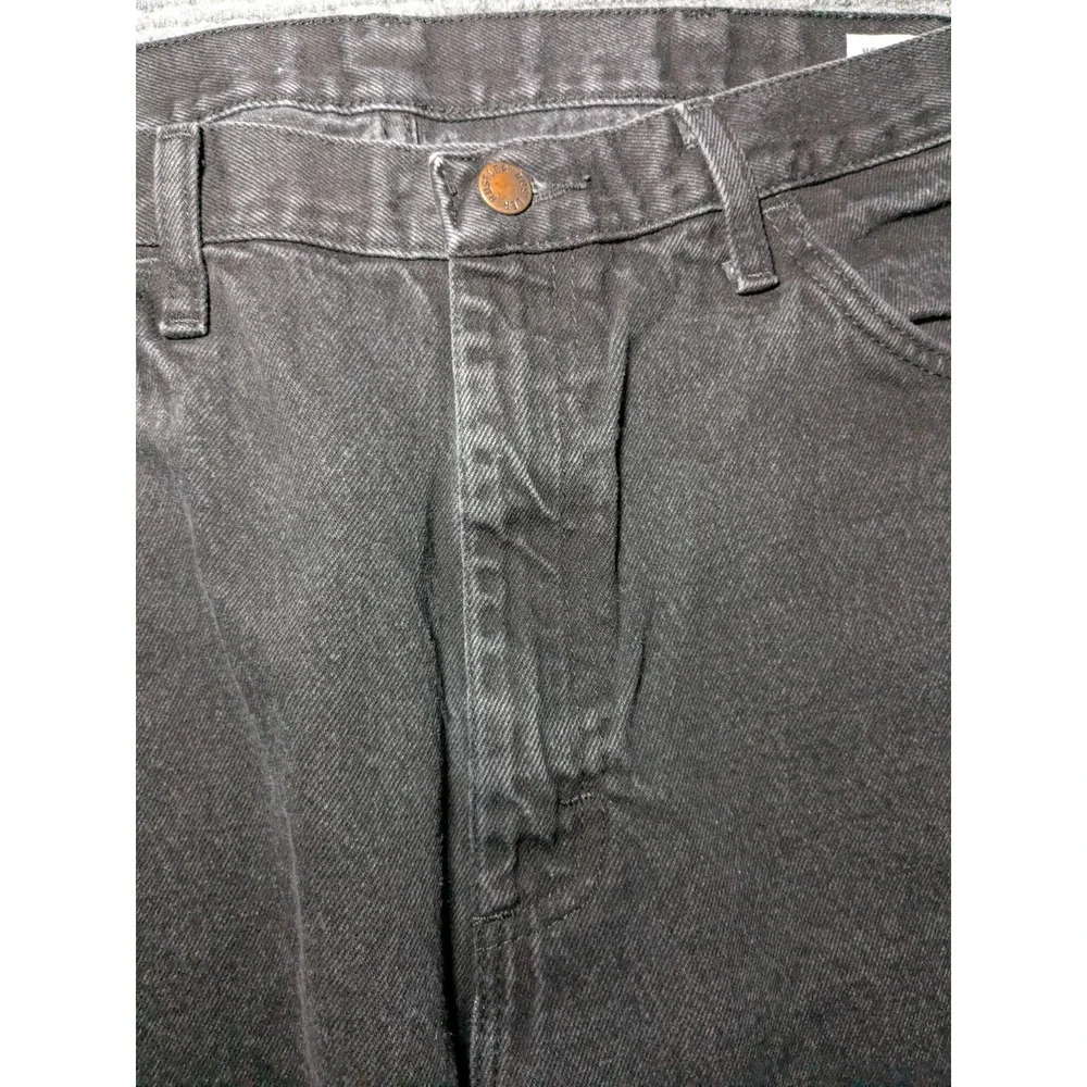 Wrangler Rustler Men's Black Denim Jeans Size 36x32